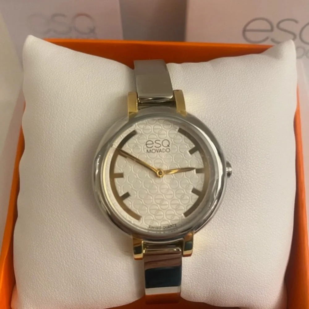 Movado ESQ Contempo Gold‎ and Silver Watch​ NIB